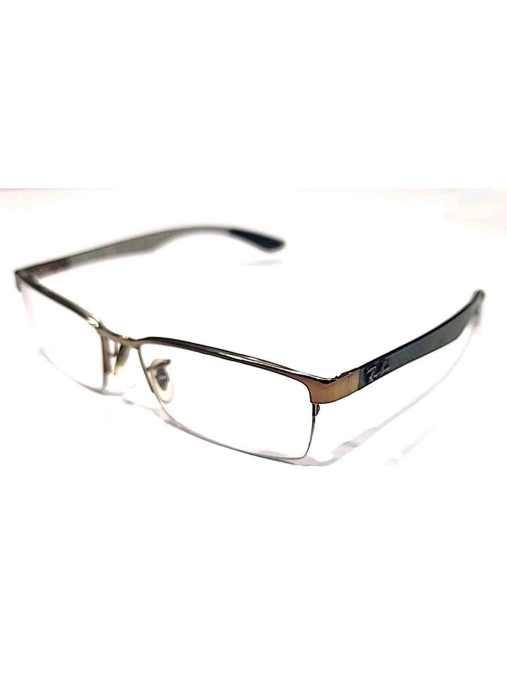 Ray Ban RB8412 2758 Gold Green Carbon Fiber Rectangle Eyeglasses Frame 54-17 145